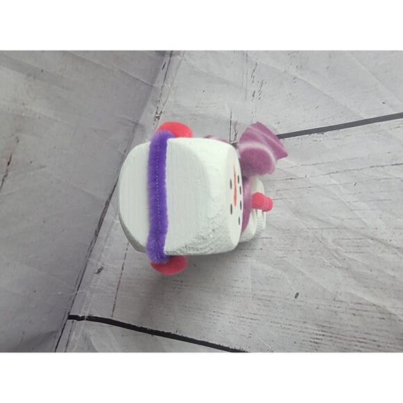 Wooden Handmade Snowman Winter Tiered Tray Home Decor Shelf Sitterneon Pink New - Picture 3 of 6